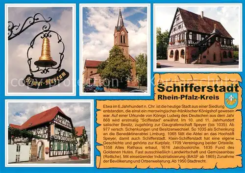 AK / Ansichtskarte Schifferstadt Heimat Museum Kirche Rathaus Fachwerkhaus Schifferstadt