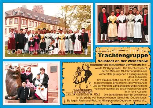 AK / Ansichtskarte Neustadt_Weinstrasse Trachtengruppe Neustadt_Weinstrasse