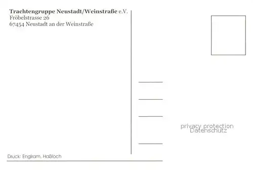 AK / Ansichtskarte Neustadt_Weinstrasse Trachtengruppe Neustadt_Weinstrasse