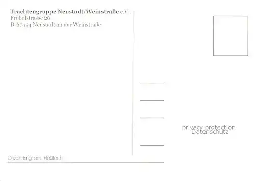 AK / Ansichtskarte Neustadt_Weinstrasse Trachtengruppen Neustadt_Weinstrasse