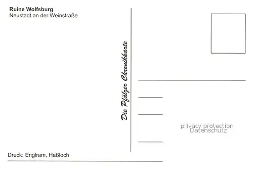 AK / Ansichtskarte Neustadt_Weinstrasse Ruine Wolfsburg Neustadt_Weinstrasse