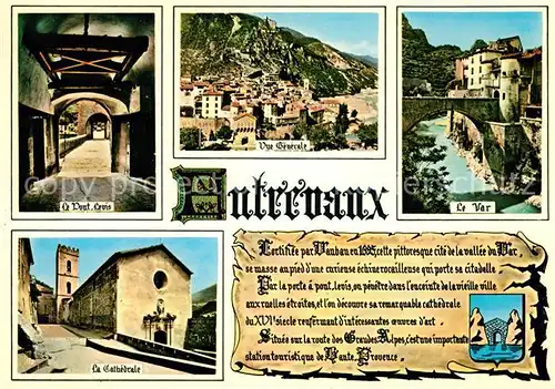 AK / Ansichtskarte Entrevaux Le Pont Levis Vue generale Le Var La Cathedrale Entrevaux