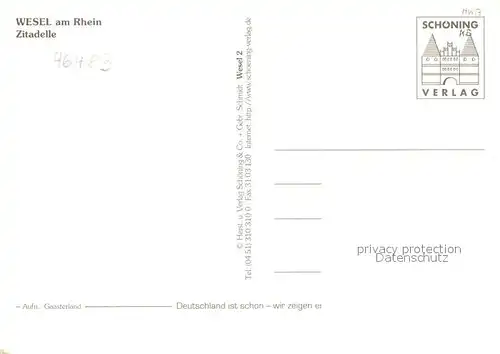 AK / Ansichtskarte Wesel_Rhein Zitadelle Wesel Rhein