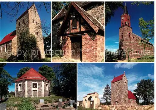 AK / Ansichtskarte Feldberger_Seenlandschaft Dorfkirchen in Krumbeck Cantnitz Fuerstenhagen Wittenhagen Mechow Feldberger_Seenlandschaft