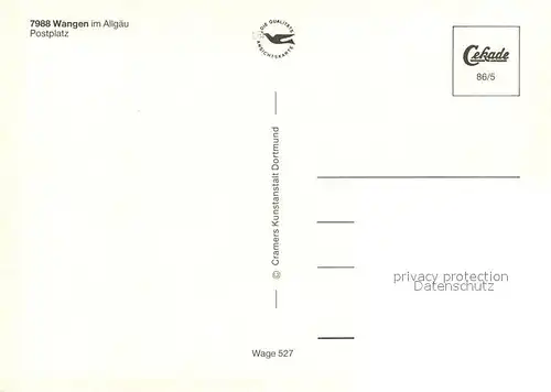 AK / Ansichtskarte Wangen_Allgaeu Postplatz Wangen Allgaeu