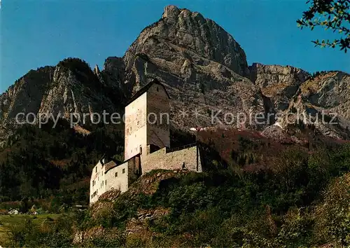 AK / Ansichtskarte Sargans Schloss Sargans mit Gonzen Sargans