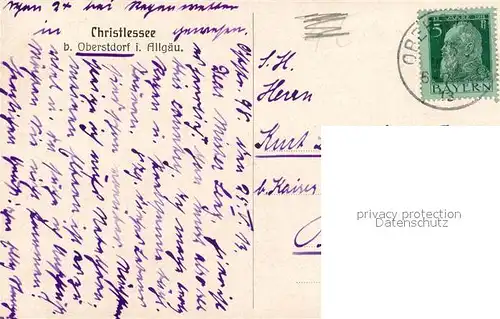 AK / Ansichtskarte Oberstdorf Christlessee Oberstdorf