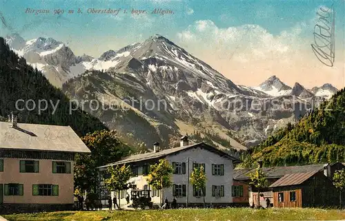 AK / Ansichtskarte Birgsau Teilansicht Pension Adler Birgsau