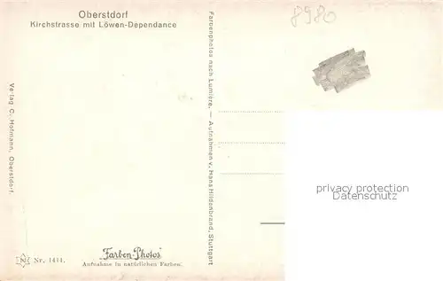AK / Ansichtskarte Oberstdorf Kirchstrasse mit Loewen Dependance Oberstdorf