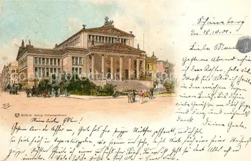 AK / Ansichtskarte Berlin Kgl Schauspielhaus Berlin
