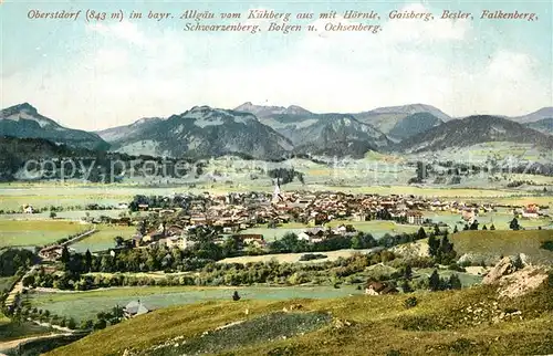 AK / Ansichtskarte Oberstdorf Panorama mit Hoernle Gaisberg besler Schwarzenberg Ochsenberg Oberstdorf