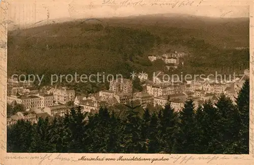 AK / Ansichtskarte Marienbad_Tschechien_Boehmen Blick vom Aussichtsturm Marienbad_Tschechien