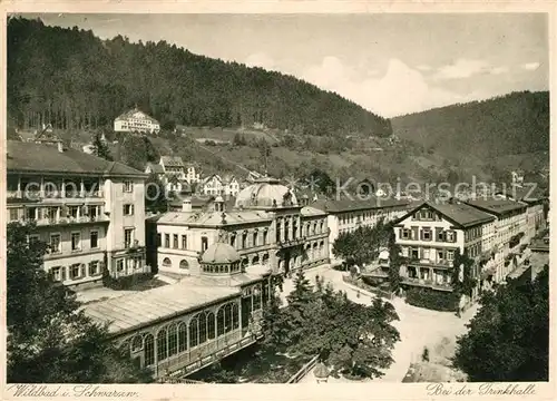 AK / Ansichtskarte Wildbad_Schwarzwald Bei der Trinkhalle Wildbad_Schwarzwald