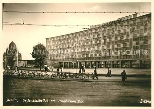 AK / Ansichtskarte Berlin Gedenkbibliothek am Halleschen Tor Berlin