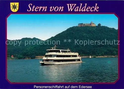 AK / Ansichtskarte Motorschiffe FMS Stern von Waldeck Personenschifffahrt Edersee  Motorschiffe