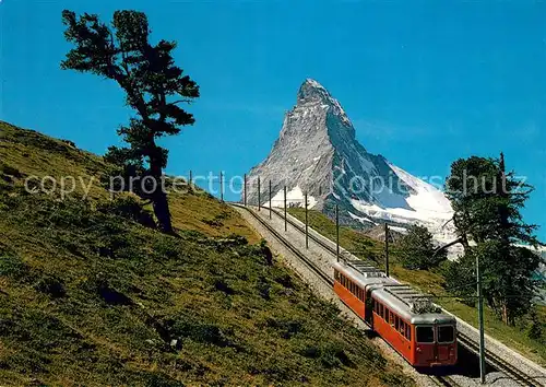 AK / Ansichtskarte Gornergratbahn Zermatt Matterhorn  Gornergratbahn