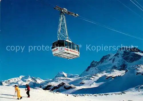 AK / Ansichtskarte Seilbahn Klein Matterhorn Zermatt Monte Rosa Liskamm Breithorn  Seilbahn