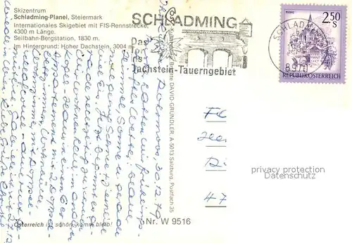 AK / Ansichtskarte Seilbahn Schladming Planei Hoher Dachstein  Seilbahn