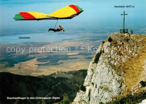 AK / Ansichtskarte Drachenflug Drachenflieger Hochfellngipfel  Drachenflug