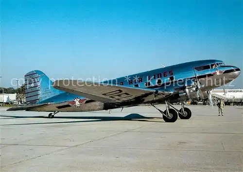 AK / Ansichtskarte Flugzeuge_Zivil Delta Airlines DC 3 NC28341  Flugzeuge Zivil