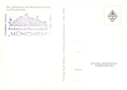 AK / Ansichtskarte Motorschiffe Muenchen Bodensee Flotte  Motorschiffe