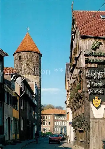 AK / Ansichtskarte Muenster_Westfalen Buddenstrasse und Buddenturm Muenster_Westfalen