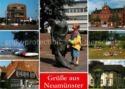 AK / Ansichtskarte Neumuenster_Schleswig Holstein Einfelder See Cafe Oldehus Gaensemarkt Post Passage Caspar von Saldern Haus Neumuenster