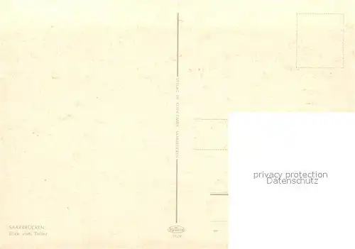 AK / Ansichtskarte Saarbruecken Blick vom Triller Saarbruecken
