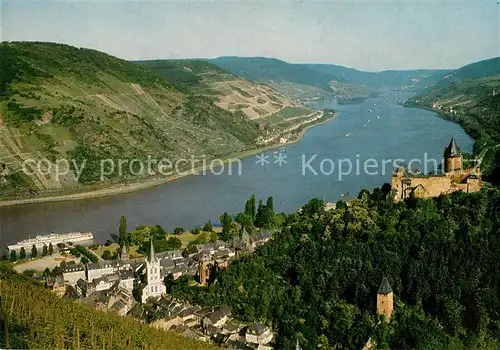 AK / Ansichtskarte Bacharach_Rhein Rheinpartie mit Burg Bacharach Rhein