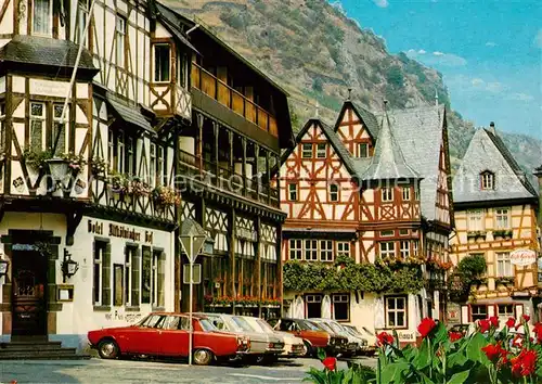 AK / Ansichtskarte Bacharach_Rhein Fachwerkhaeuser am Marktplatz Bacharach Rhein