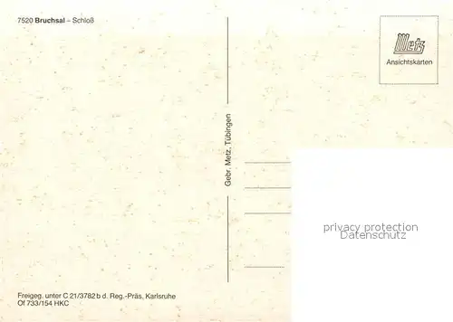 AK / Ansichtskarte Bruchsal Fliegeraufnahme Schloss Bruchsal