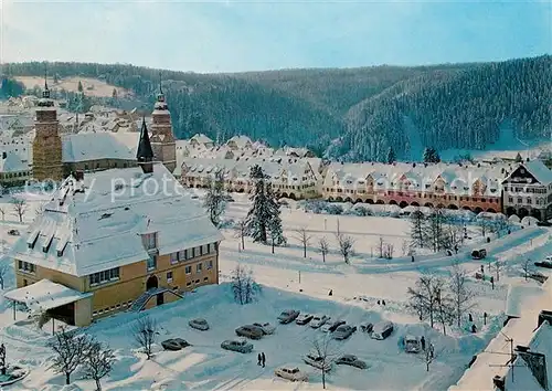 AK / Ansichtskarte Freudenstadt Marktplatz im Winter Freudenstadt