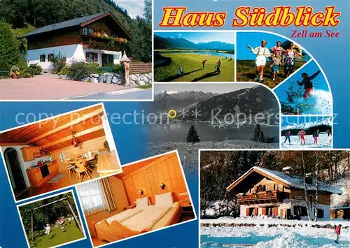 AK / Ansichtskarte Zell_See Haus Suedblick Winter Sommer Zell_See