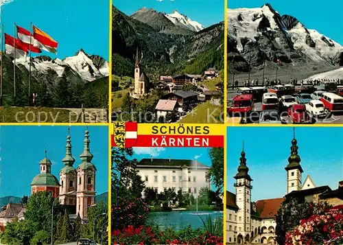 AK / Ansichtskarte Heiligenblut_Kaernten Grossglockner Kreuzkirche Villach Landhaushof Klagenfurt Heiligenblut Kaernten
