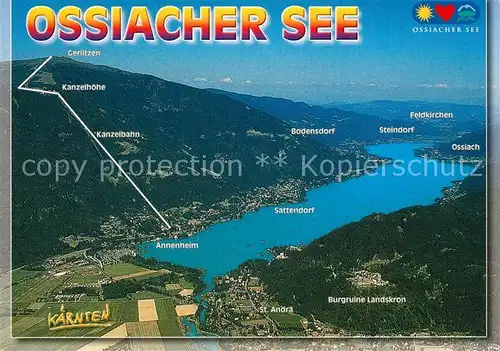 AK / Ansichtskarte Ossiachersee Fliegeraufnahme Ossiachersee