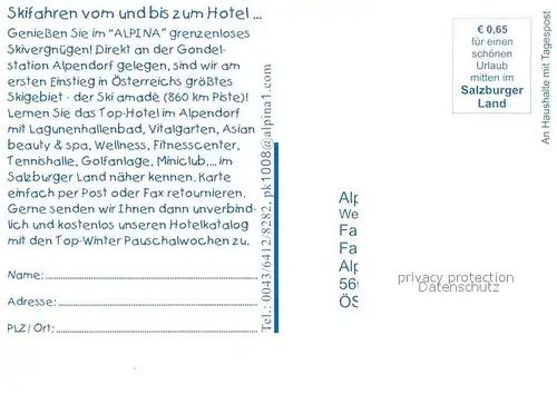 AK / Ansichtskarte Johann_Pongau_Salzburg_St Hotel Schwarz Winterpanorama Johann_Pongau_Salzburg_St