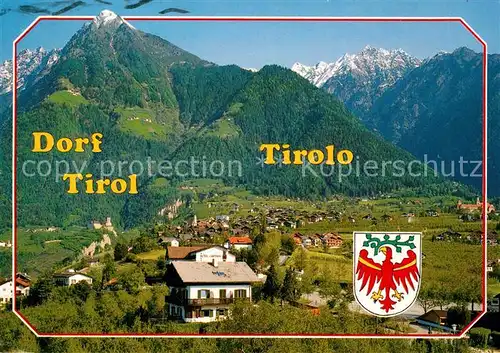 AK / Ansichtskarte Dorf_Tirol Panorama mit Mutspitze Texelgruppe oetztaler Alpen Dorf_Tirol