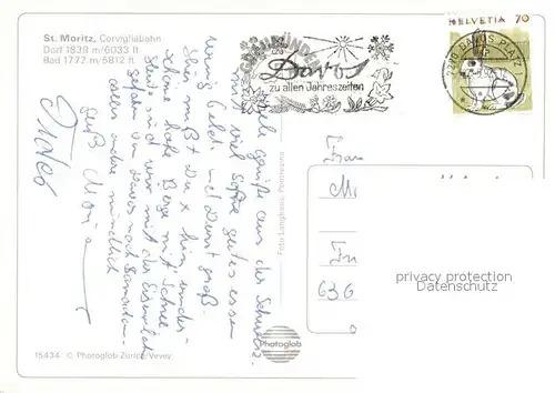 AK / Ansichtskarte St_Moritz_GR Corvigliabahn Moritzersee Alpenpanorama St_Moritz_GR