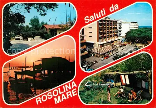 AK / Ansichtskarte Rosolina_Mare Villaggio Turistico Rosapineta Hafen Sonnenuntergang Rosolina Mare