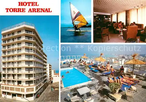 AK / Ansichtskarte El_Arenal_Mallorca Hotel Torre Arenal Swimming Pool Windsurfen El_Arenal_Mallorca