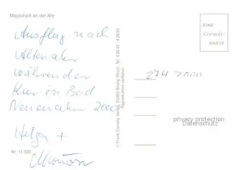 AK / Ansichtskarte Mayschoss Panorama Ahrtal Winzergenossenschaft Weinkeller Mayschoss