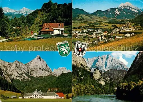 AK / Ansichtskarte Admont_Steiermark Erholungsheim Paradies Landschaftspanorama Alpen Schloss Kaiserau Gesaeuse Admont_Steiermark