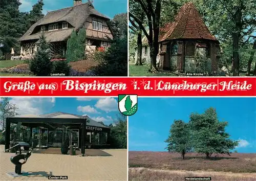 AK / Ansichtskarte Bispingen Lesehalle Alte Kirche Center Park Heidelandschaft Bispingen