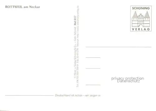 AK / Ansichtskarte Rottweil_Neckar Kisnersches Haus Altstadt Kirche Strassenpartie Lorenzkapelle Innenstadt Rottweil Neckar