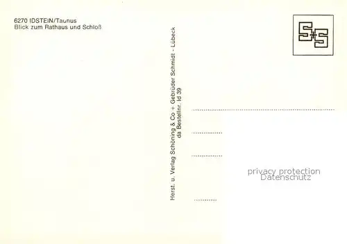 AK / Ansichtskarte Idstein Rathaus Schloss Idstein