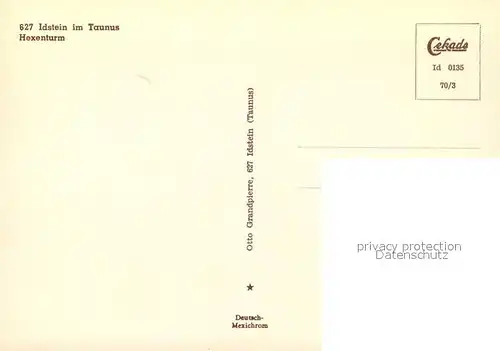 AK / Ansichtskarte Idstein Hexenturm Idstein