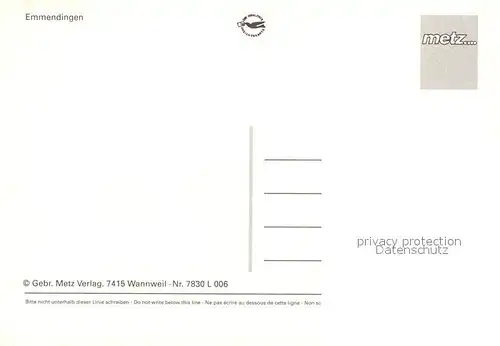 AK / Ansichtskarte Emmendingen Torbogen Kirche Parkanlagen Emmendingen