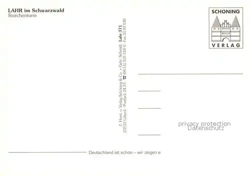 AK / Ansichtskarte Lahr_Baden Storchenturm Lahr_Baden