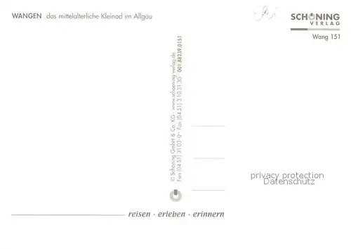 AK / Ansichtskarte Wangen_Allgaeu Pfaffenturm Rathaus Marktplatz Antoniusbrunnen Rathausturm Wangen Allgaeu