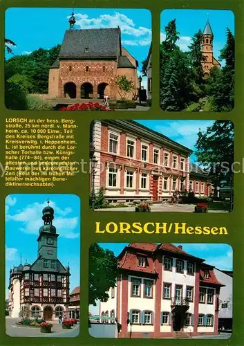 AK / Ansichtskarte Lorsch_Hessen Koenigshalle Kloster Rathaus Lorsch Hessen